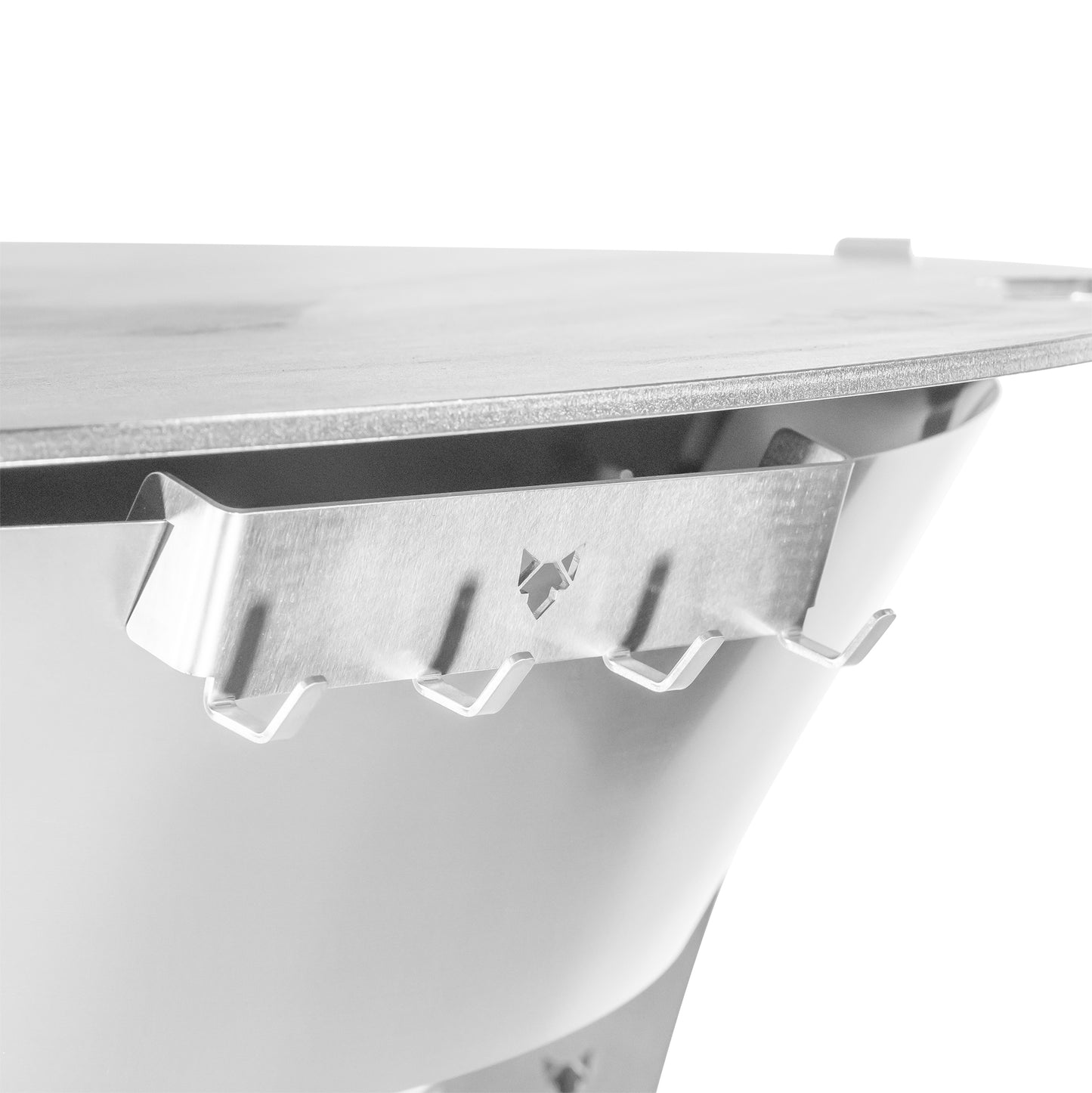 FENNEK BBQ Grillbesteckhalter aus Edelstahl mit 4 Haken für Grillzubehör wie Zange, Schürhaken, Wender, etc.