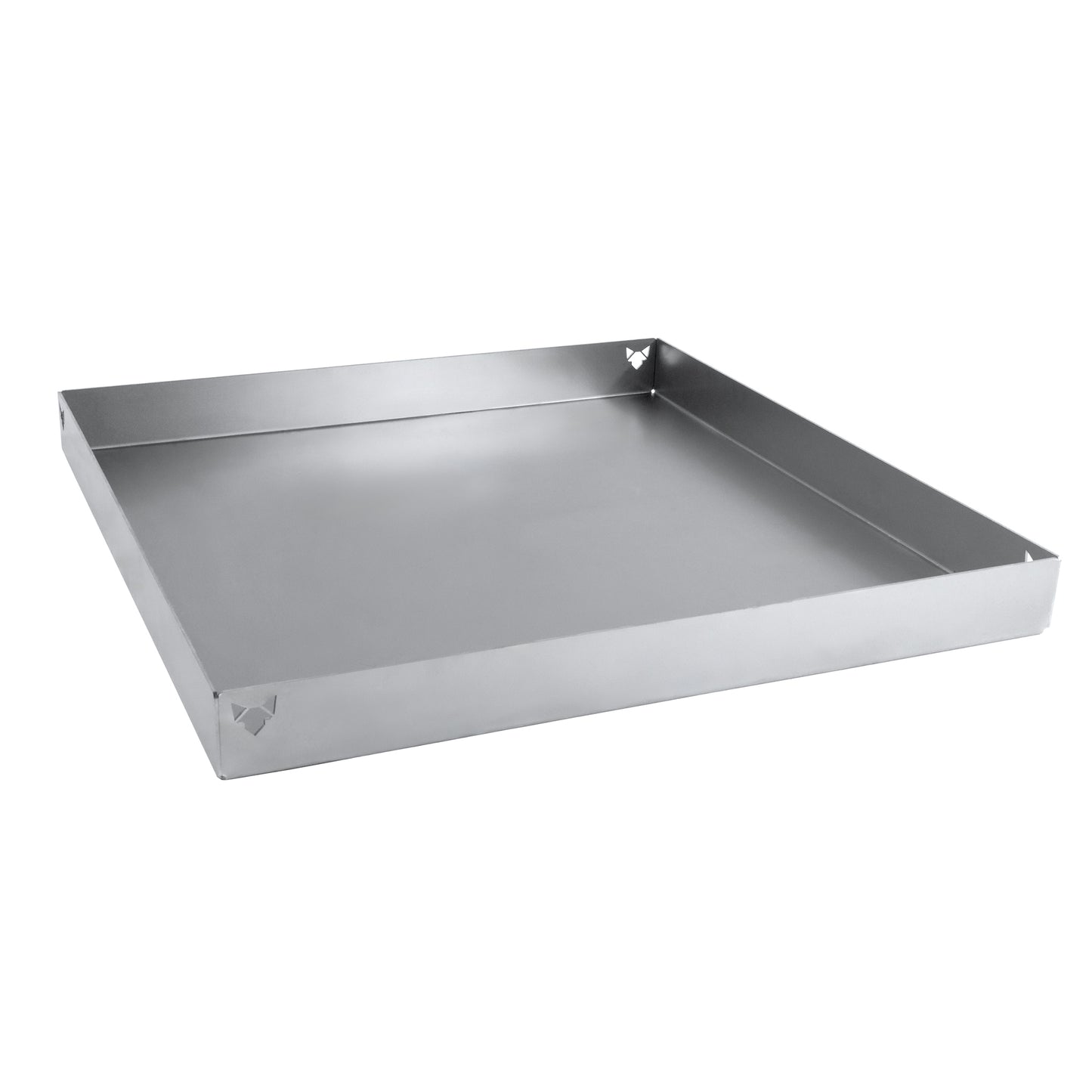 Freisteller der Aschewanne von FENNEK. Aus Stahl oder Edelstahl und natürlich Made in Germany. Es ist eine Nahaufnahme des ausgeschnittenen Logos.