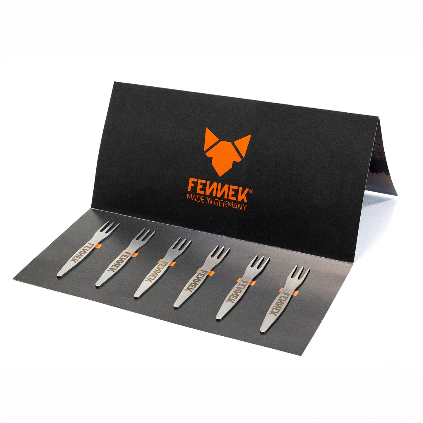 FENNEK Pieker, oder auch Pommesgabel genannt, sind in ihrer Verpackung abgebildet.