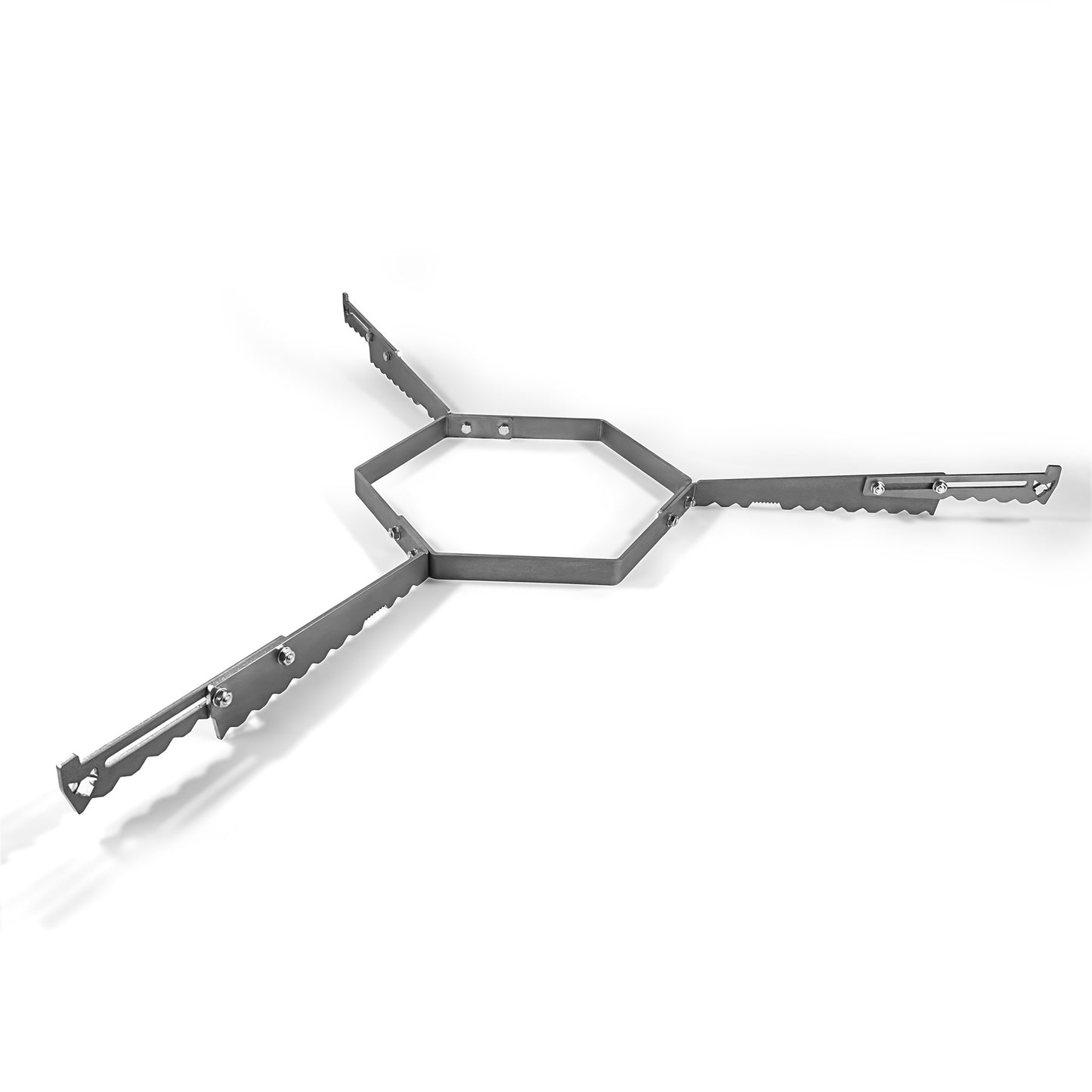 Freisteller der FENNEK verstellbaren Auflageleiste für Feuerplatten. Sie ist die optimale Ergänzung für deine Feuerschale oder Feuertonne und natürlich Made in Germany.