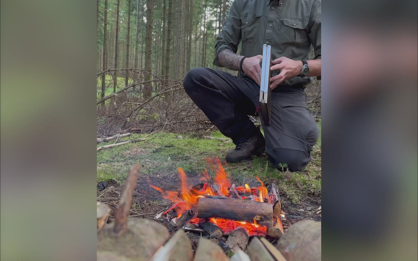Klapprost XL im Einsatz im Wald