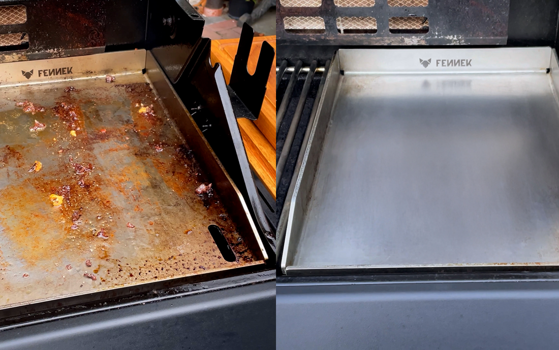 Edelstahl Planchaplatte richtig reinigen - So bleibt deine Grillplatte wie neu!