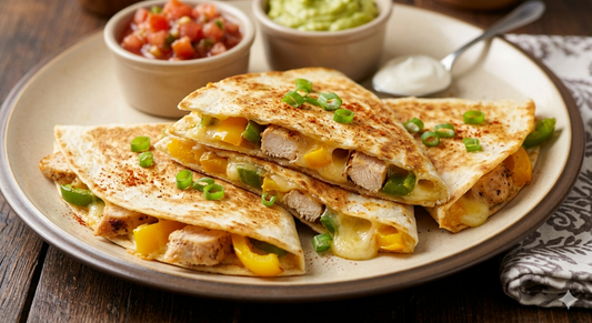 Open Fire Chicken Quesadillas von der Feuerplatte