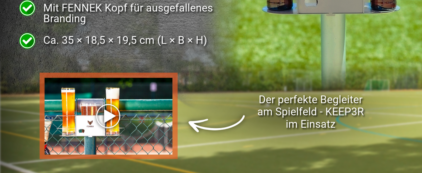 FENNEK Getränkehalter KEEP3R, sicherer Schutz, bis zu 3 Getränke, aus Edelstahl und mit integriertem Flaschenöffner