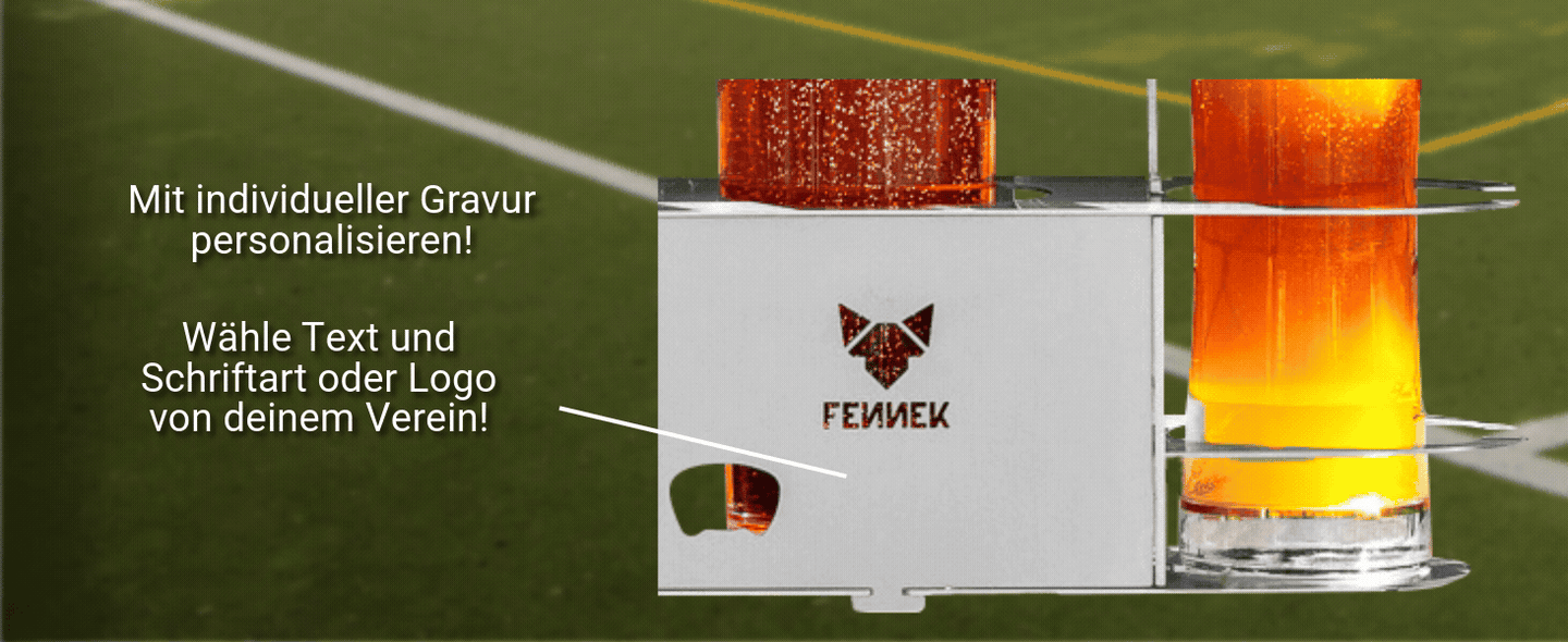 FENNEK Getränkehalter KEEP3R mit individueller Gravur, z.B Logo vom Verein