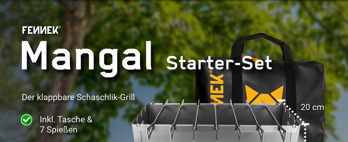 FENNEK Mangal Schaschlik-Grill im Starter-Set 