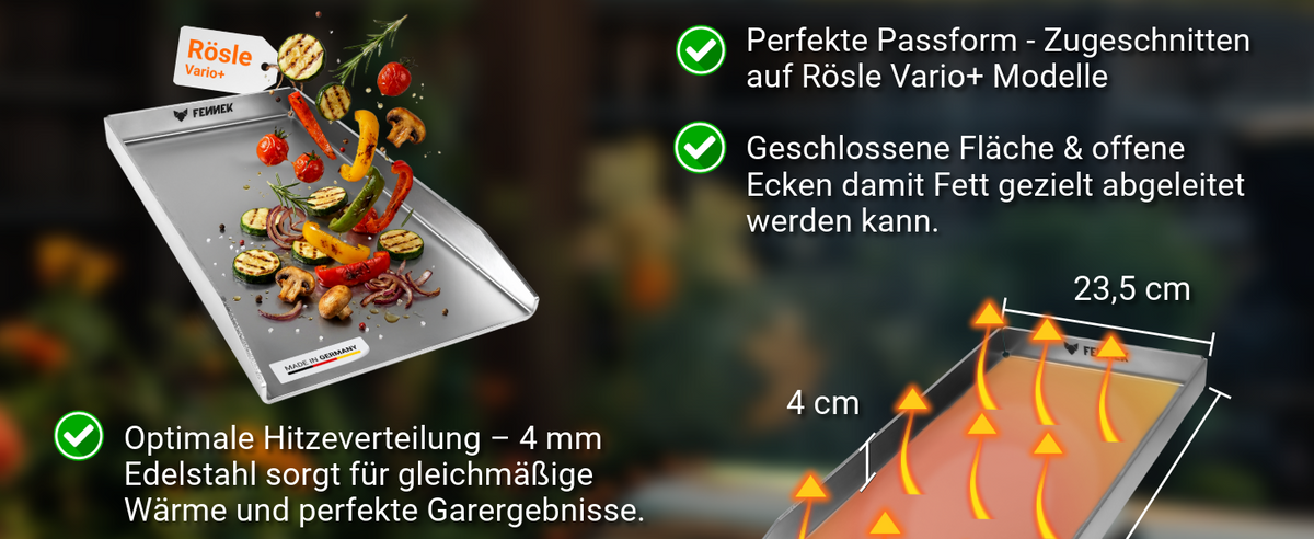 Infografik zu der FENNEK Plancha Rössle Vario