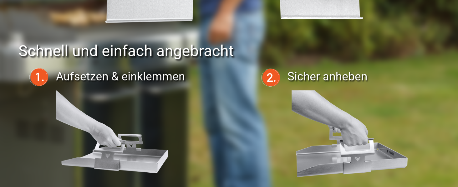 FENNEK Plancha-Griffe Aus Edelstahl – Praktisch & Sicher Für Heiße Platten (Rand 35-40 Mm)