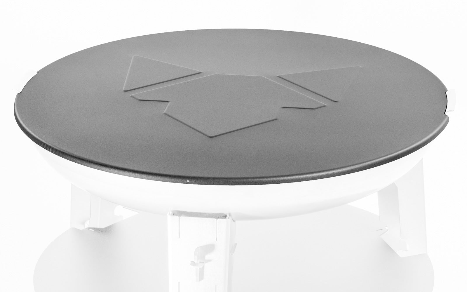 Deckel schützt vor Witterung. Passend für Feuerschale Allround. Aus robustem 2 mm dickem Aluminium und einer extrem temperaturbeständigen Pulverbeschichtung