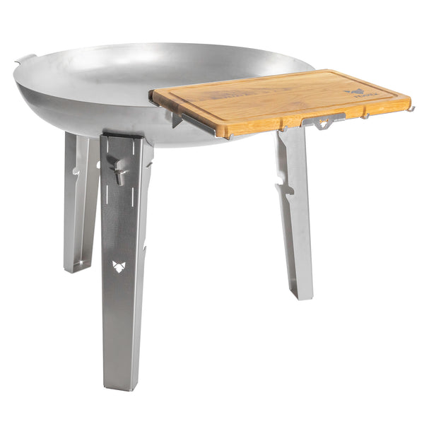 BBQ Brett- und Besteckhalter inkl. Schneidebrett für Feuerschale Allround & Feuerplatte Ø 96 cm