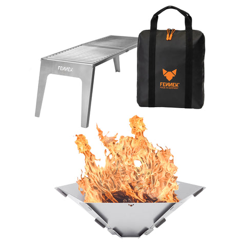Folding grate XL with fire bowl Hexagon