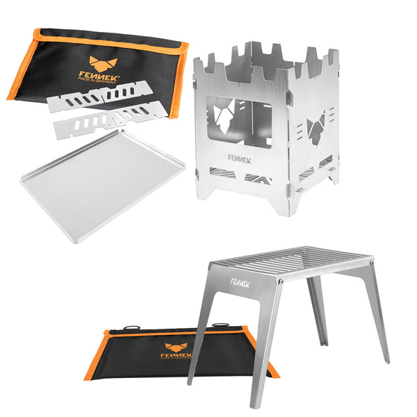 Hobo Premium Edelstahl mit Klapprost Edelstahl