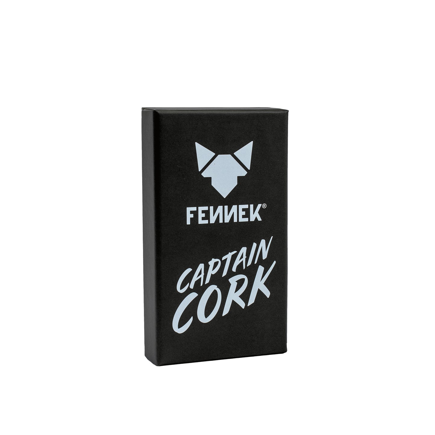 Freigestellte Verpackung vom FENNEK Captain Cork Flaschenöffner Magnetisch mobil.