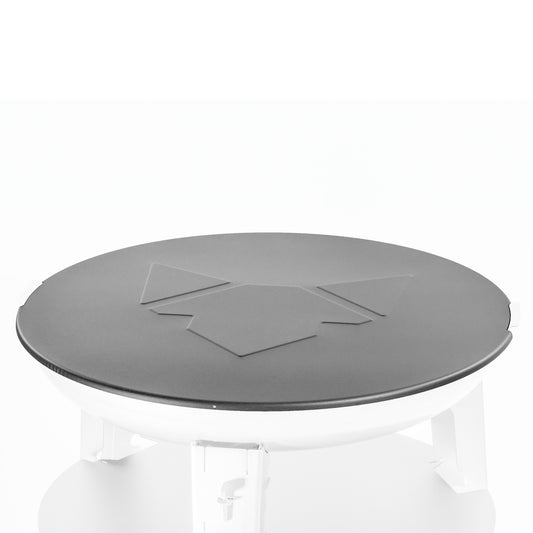 Deckel schützt vor Witterung. Passend für Feuerschale Allround. Aus robustem 2 mm dickem Aluminium und einer extrem temperaturbeständigen Pulverbeschichtung