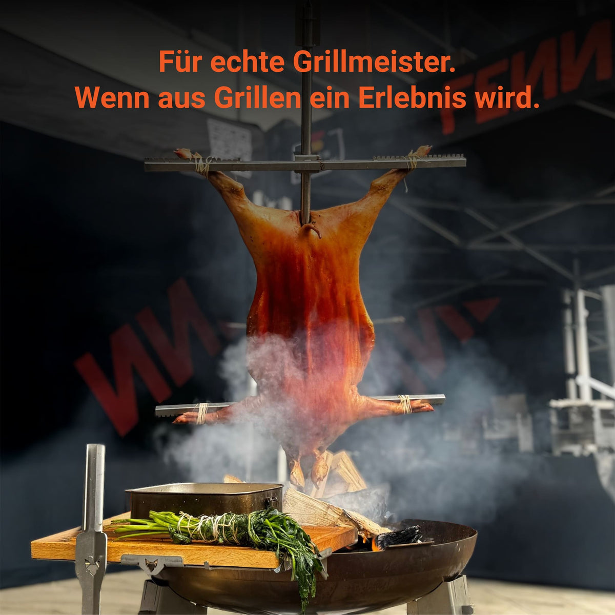 FENNEK Asado Kreuz, zum Aufhängen von Grillgut