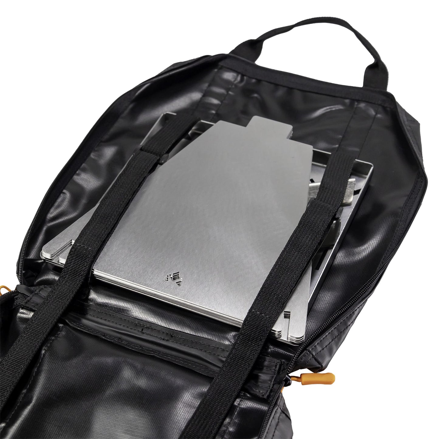 Nahaufnahme von dem inneren der Tasche.
