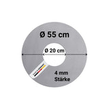 FENNEK Feuerplatte Ø 55 cm für 57 cm Kugelgrills wie Weber und co.