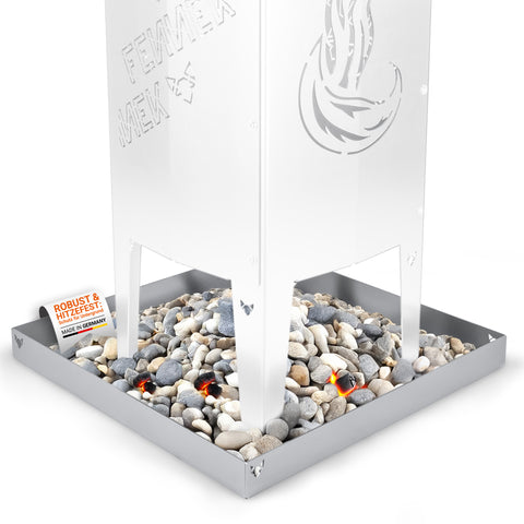 Aschewanne für Feuersäule aus Edelstahl