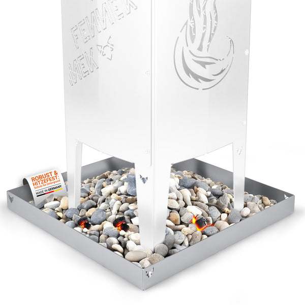 Aschewanne für Feuersäule aus Edelstahl