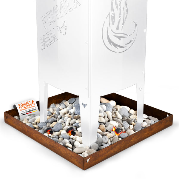 Aschewanne für Feuersäule aus Stahl
