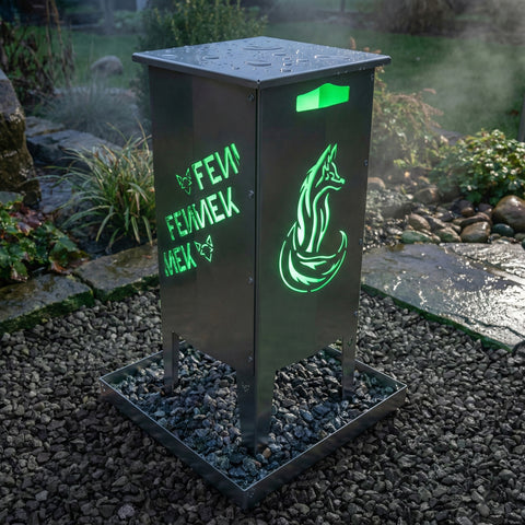 Aschewanne für Feuersäule aus Edelstahl