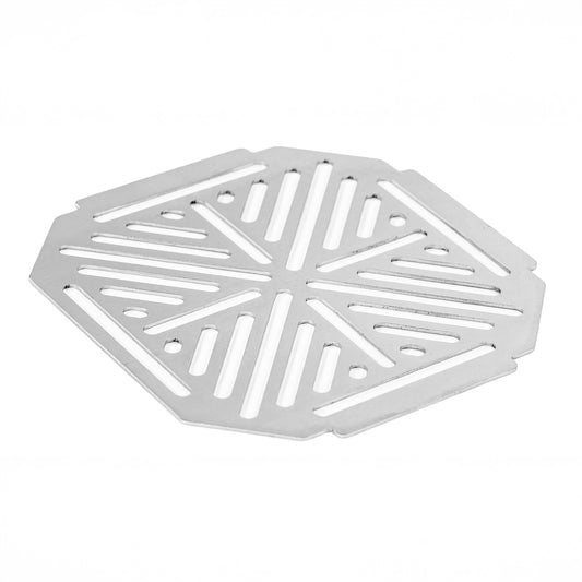 Edelstahlblech mit Aussparungen, als Steckrost für den Hobo Basic