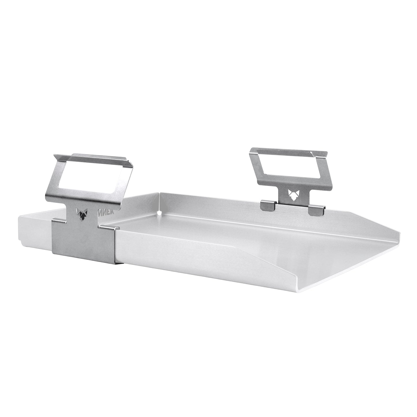 FENNEK Universal Griffe für Plancha Platten zum Bewegen einer heißen Plancha. Made iN Germany. Montiert an einer FENNEK Plancha Teppanyaki Grillplatte 40 x 30 cm