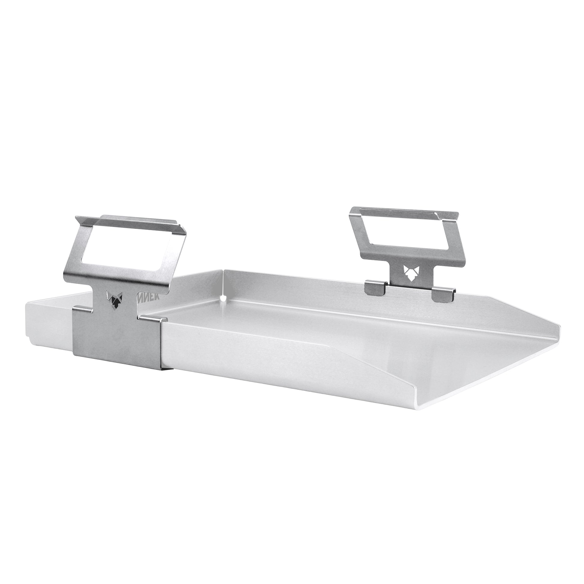 FENNEK Universal Griffe für Plancha Platten zum Bewegen einer heißen Plancha. Made iN Germany. Montiert an einer FENNEK Plancha Teppanyaki Grillplatte 40 x 30 cm