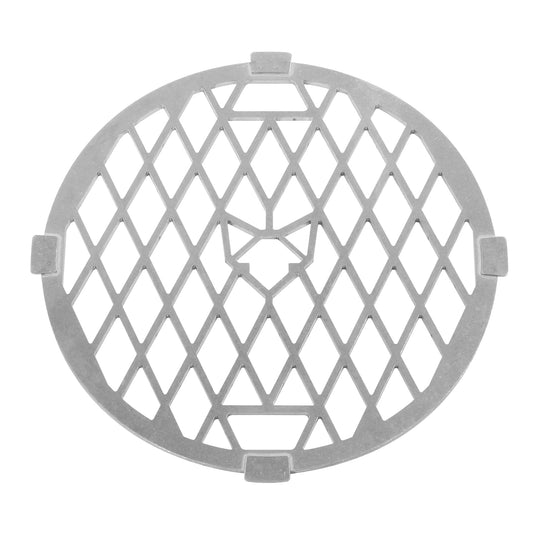 Edelstahl-Grilleinsatz für die Feuerplatte mit Fennek-Logo