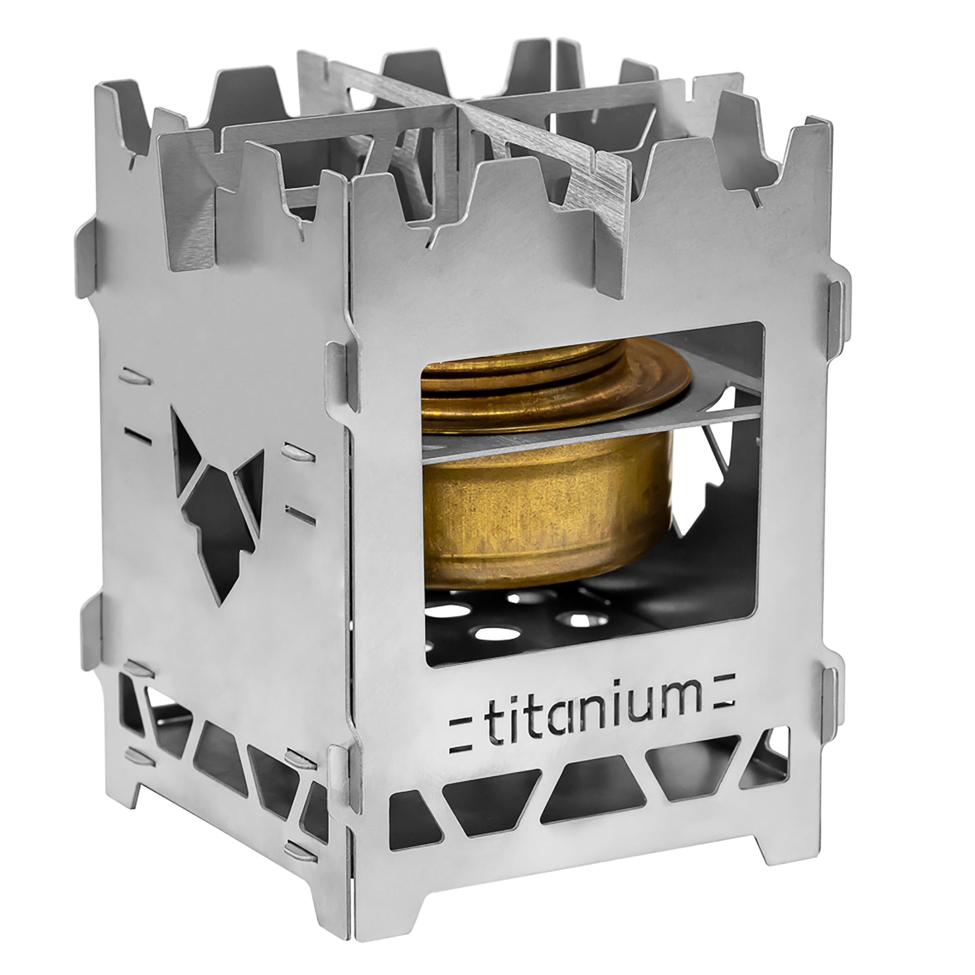 Freisteller vom aufgebauten FENNEK Hobo Solo aus Titan mit Trangia.
