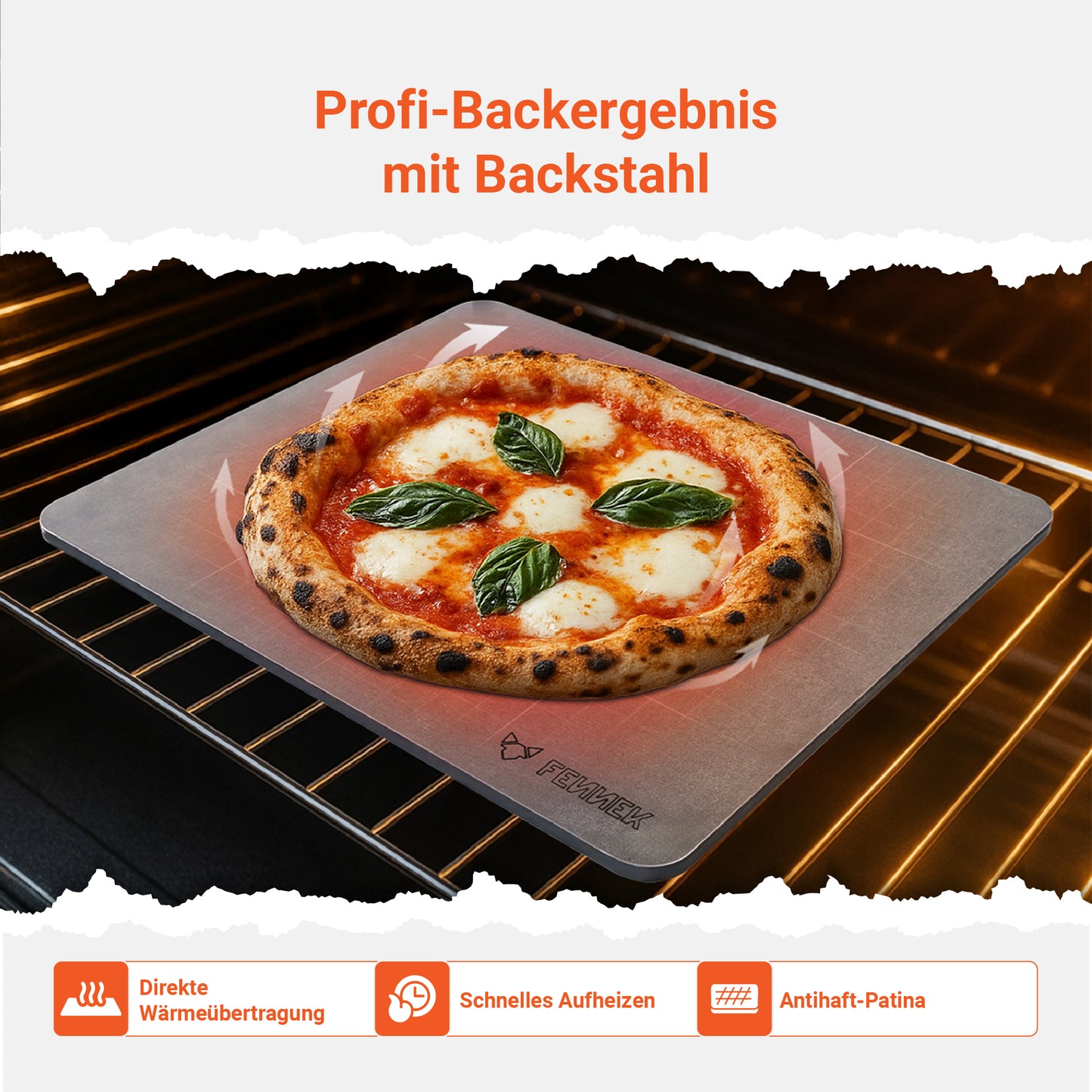 FENNEK Backstahl 38 x 33 x 0,8 cm