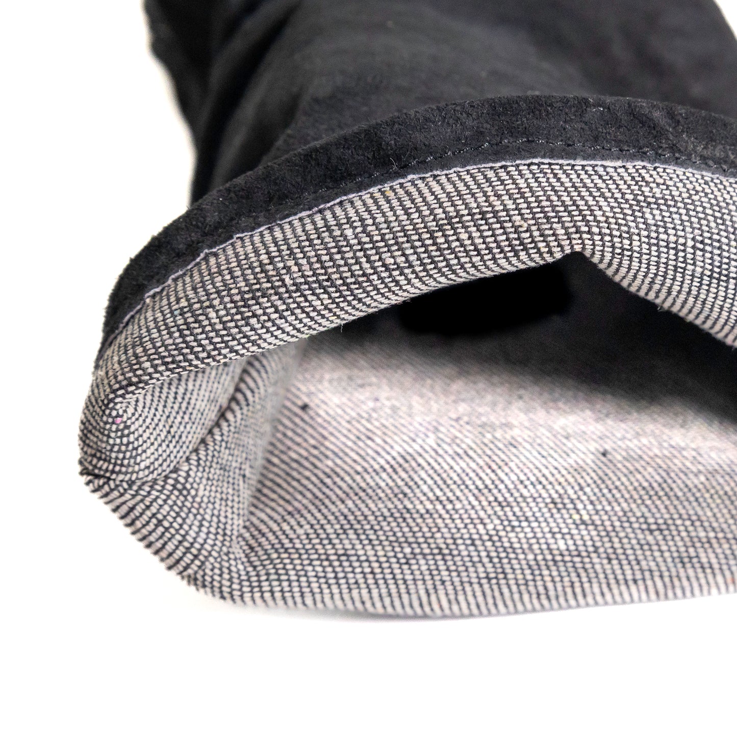 Nahaufnahme Innenfutter des Grillhandschuh
