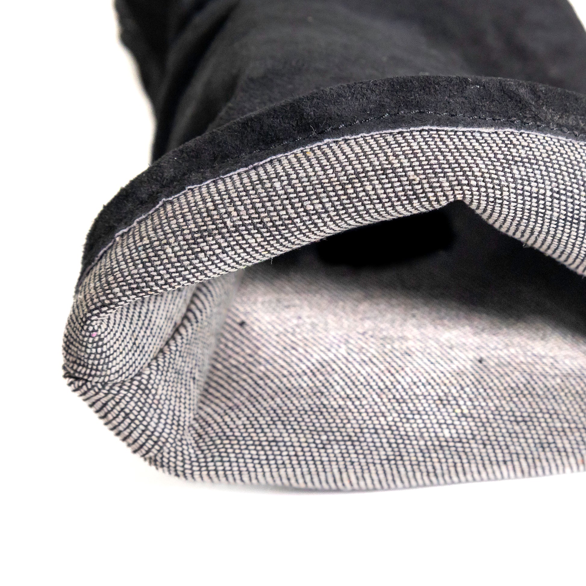 Nahaufnahme Innenfutter des Grillhandschuh