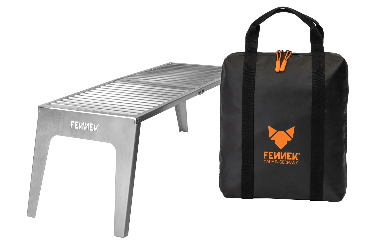 Klapprost XL aufgeklappt mit Tasche