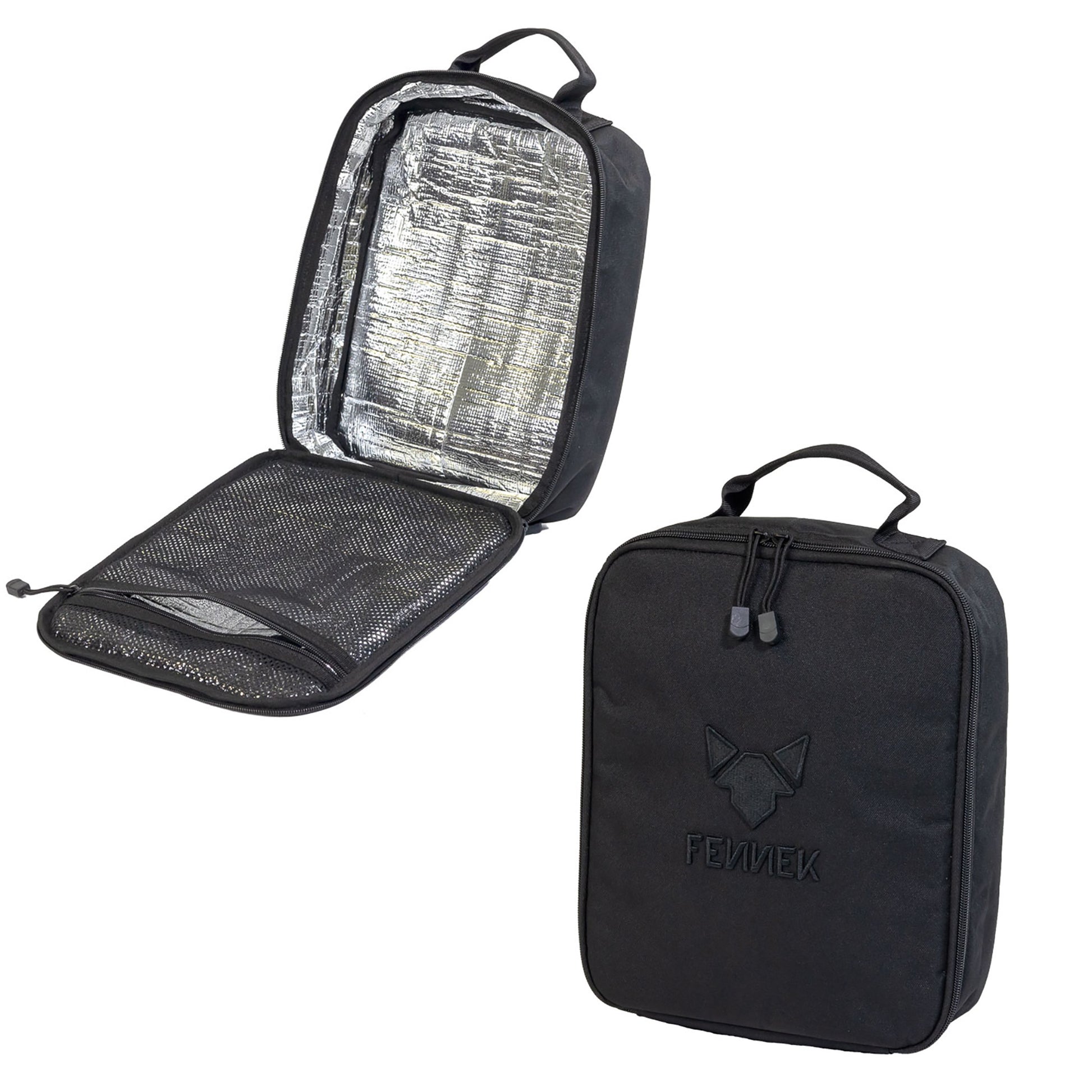 Freisteller der Kühltasche mit geöffnetem Fach, welches den isolierten Innenbezug zeigt.