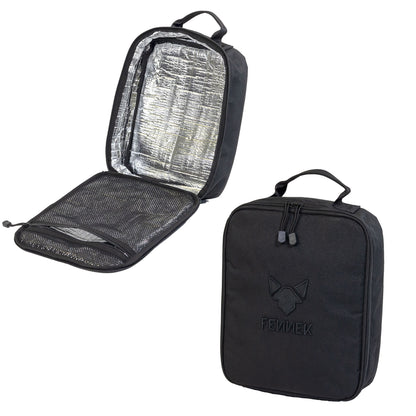 Freisteller der Kühltasche mit geöffnetem Fach, welches den isolierten Innenbezug zeigt.