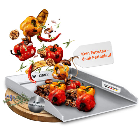 FENNEK Plancha 40 x 30 cm ohne Vorderkante
