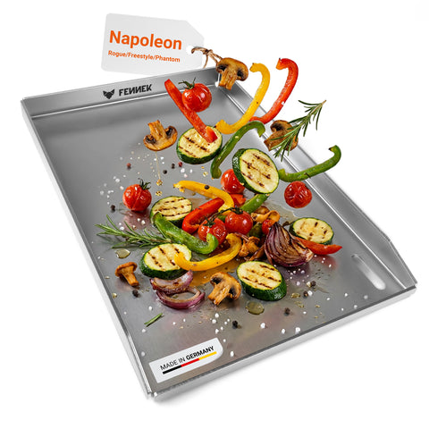 FENNEK Plancha für Napoleon 45 x 30 x 3,5 cm mit Vorderkante
