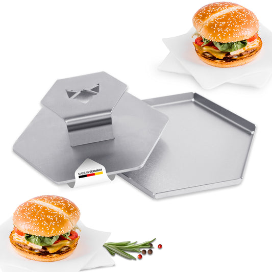 Titelbild FENNEK Smasher mit Made in Germany Logo und Burgern außenrum