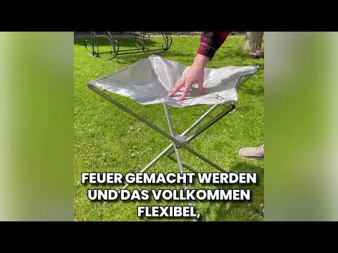 Video zeigt den Aufbau und den Nutzen vom FENNEK High Fire. Der Aufbau geht in wenigen Sekunden und werkzeuglos. Das High Fire ist ein echter Hingucker für den Garten und zum Campen - natürlich Made in Germany.